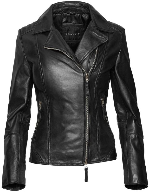Bugatti, Dames, Jassen, Zwart, Maat: S Leer,