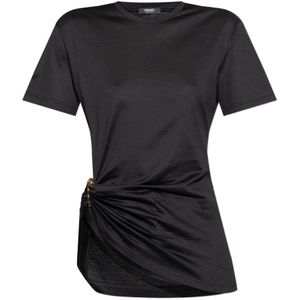 Versace, Dames, Tops, Zwart, Maat: 2XS Katoen,