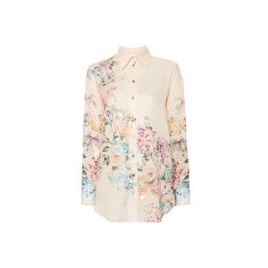 Zimmermann Bloemenprint Poplin Shirt , Multicolor , Dames , Maat: XS