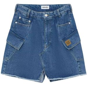 Kenzo, Dames, Rokken, Blauw, Maat: XS Denim,