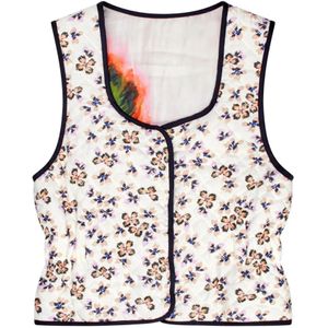 Munthe - Vest - Wit - Viscose - Bloemenpatroon