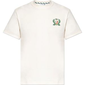 Lacoste, Heren, Tops, Beige, Maat: 3XL Katoen,