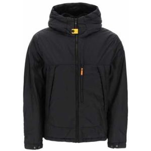 Parajumpers Lichte Gewatteerde Hoodie Zwart , Black , Heren , Maat: L