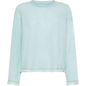 Sun68, Dames, Truien, Blauw, Maat: S Wol,