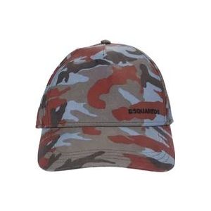 Dsquared2 Militaire Baseballpet , Red , Heren , Maat: ONE Size