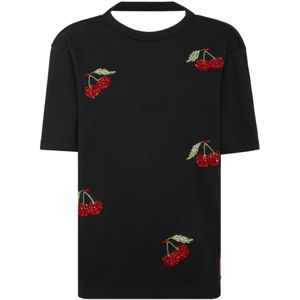Philipp Plein, Dames, Tops, Zwart, Maat: XS Katoen,