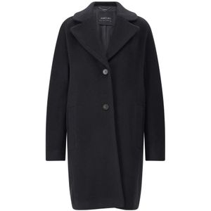 Marc Cain, Dames, Mantels, Zwart, Maat: M Wol,