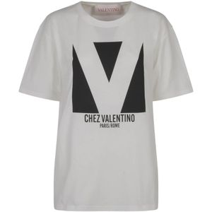 Valentino, Dames, Tops, Beige, Maat: S Katoen,