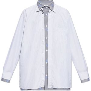 Vetements, Heren, Overhemden, Blauw, Maat: M Katoen,