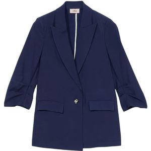 Oltre, Dames, Jassen, Blauw, Maat: S Viscose,