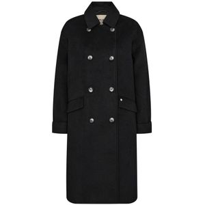 MOS Mosh, Dames, Mantels, Zwart, Maat: L Wol,