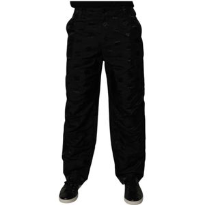 Dolce & Gabbana, Heren, Broeken, Zwart, Maat: M Poliester,