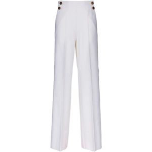 Max Mara, Dames, Broeken, Wit, Maat: M Wol,