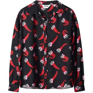 Pom Amsterdam, Dames, Blouses & Shirts, Veelkleurig, Maat: M