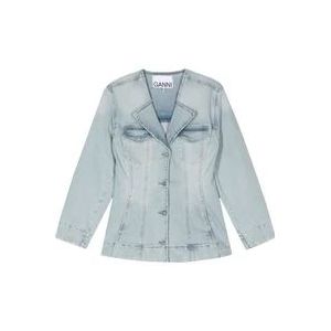 Ganni Getailleerde Blazer , Blue , Dames , Maat: S