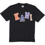 Karl Kani - Multicolor Logo Tee - T-shirt - Zwart - Katoen - Korte Mouw