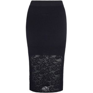 Patrizia Pepe, Dames, Rokken, Zwart, Maat: XS Viscose,