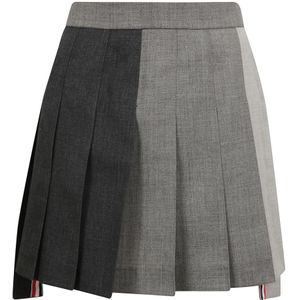 Thom Browne, Dames, Rokken, Grijs, Maat: XS Wol,