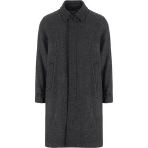 Vince, Heren, Mantels, Grijs, Maat: XL Wol,