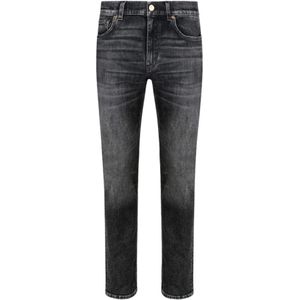 Versace, Heren, Jeans, Grijs, Maat: W32