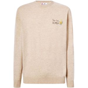 MC2 Saint Barth, Heren, Truien, Beige, Maat: M Wol,