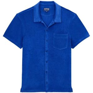 Vilebrequin, Heren, Overhemden, Blauw, Maat: S