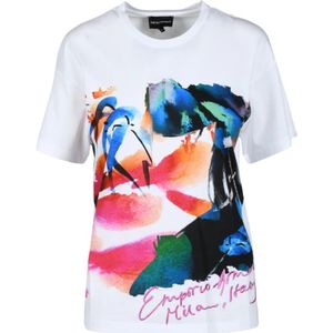 Emporio Armani, Dames, Tops, Veelkleurig, Maat: XS Katoen,