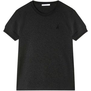 Patrizia Pepe, Dames, Tops, Zwart, Maat: XS Viscose,