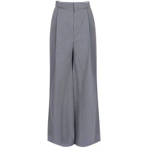 Maison Margiela, Dames, Broeken, Grijs, Maat: 2XS Katoen,