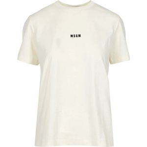 Msgm, Dames, Tops, Beige, Maat: M Katoen,