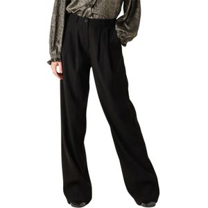 Ydence, Dames, Broeken, Zwart, Maat: M Zijde,