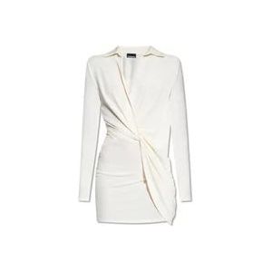 Jacquemus Bahia decoratieve gedrapeerde jurk , White , Dames , Maat: XS