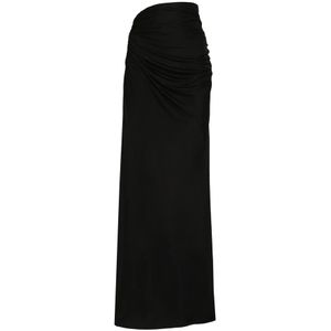 Andrea Adamo, Dames, Rokken, Zwart, Maat: M Viscose,