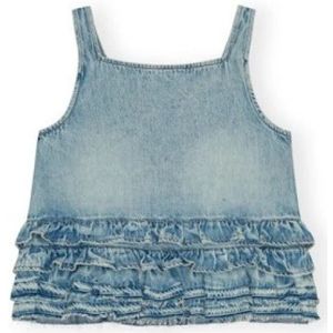 Ganni, Dames, Tops, Blauw, Maat: L Denim,