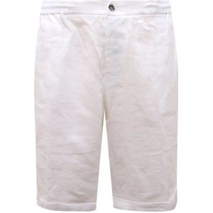 Alpha Studio, Heren, Korte broeken, Wit, Maat: 2XL Linnen,