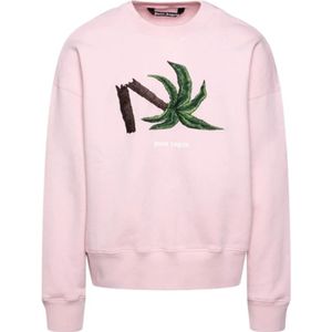 Palm Angels, Heren, Sweatshirts & Hoodies, Roze, Maat: L