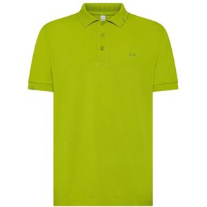 Sun68, Heren, Tops, Groen, Maat: S Poliester,