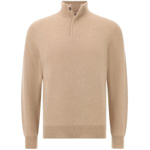 Boggi Milano - Half-Zip Jumper - Beige - Wol-Cashmere Mix
