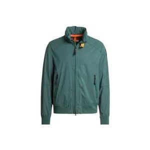 Parajumpers Groene Softshell Jas met Capuchon , Blue , Heren , Maat: S