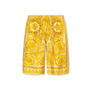 Versace Zijden shorts , Yellow , Heren , Maat: XL