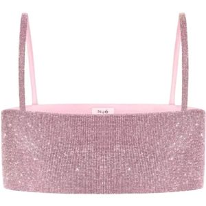 Nué, Dames, Tops, Roze, Maat: XS Zijde,