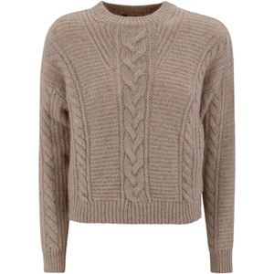 Max Mara Studio, Dames, Truien, Beige, Maat: S Polyamide,