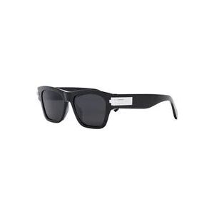 Dior Zwarte zonnebril met glanzende afwerking , Black , Dames , Maat: 54 MM