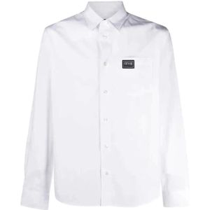 Versace Jeans Couture, Heren, Overhemden, Wit, Maat: XL