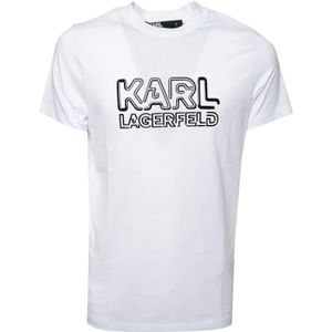 Karl Lagerfeld, Heren, Tops, Wit, Maat: 2XL Katoen,