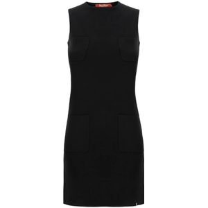 Max Mara Studio, Dames, Jurken, Zwart, Maat: S Viscose,