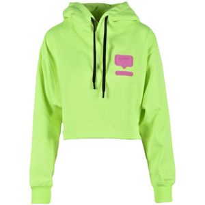 Chiara Ferragni Collection, Dames, Sweatshirts & Hoodies, Groen, Maat: 2XS Katoen,