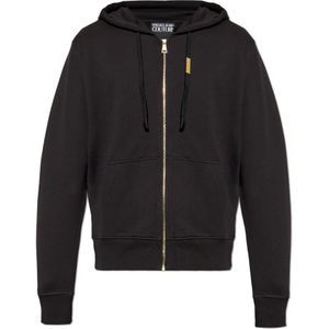 Versace Jeans Couture, Heren, Sweatshirts & Hoodies, Zwart, Maat: L Katoen,