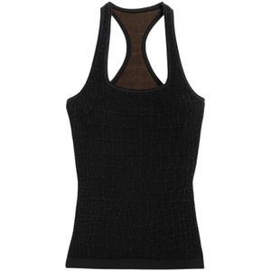 Jacquemus, Dames, Tops, Zwart, Maat: XS Viscose,