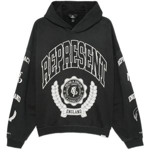 Represent, Heren, Sweatshirts & Hoodies, Zwart, Maat: S Katoen,